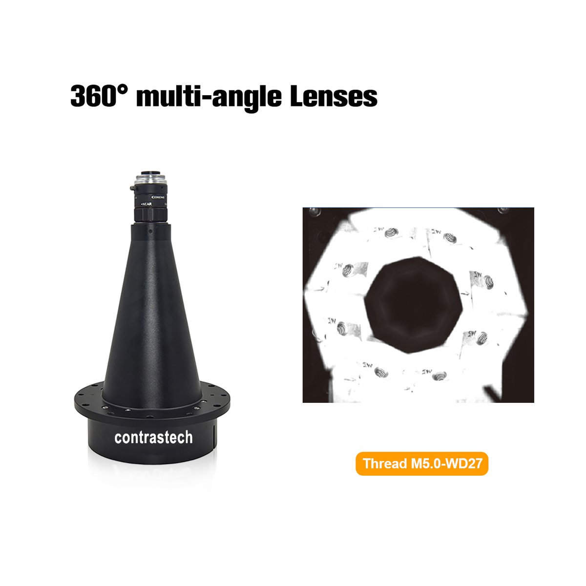 ContrastechH's tweet image. Hey, friend.👋 Let us help you minimize costs❗ No need for multiple cameras，Contrastech team has designed a series of excellent 360° lenses where a single image is sufficient to see the top and sides of objects or the inside of cavities. 🚀
#3dmeasurement #360degreeview