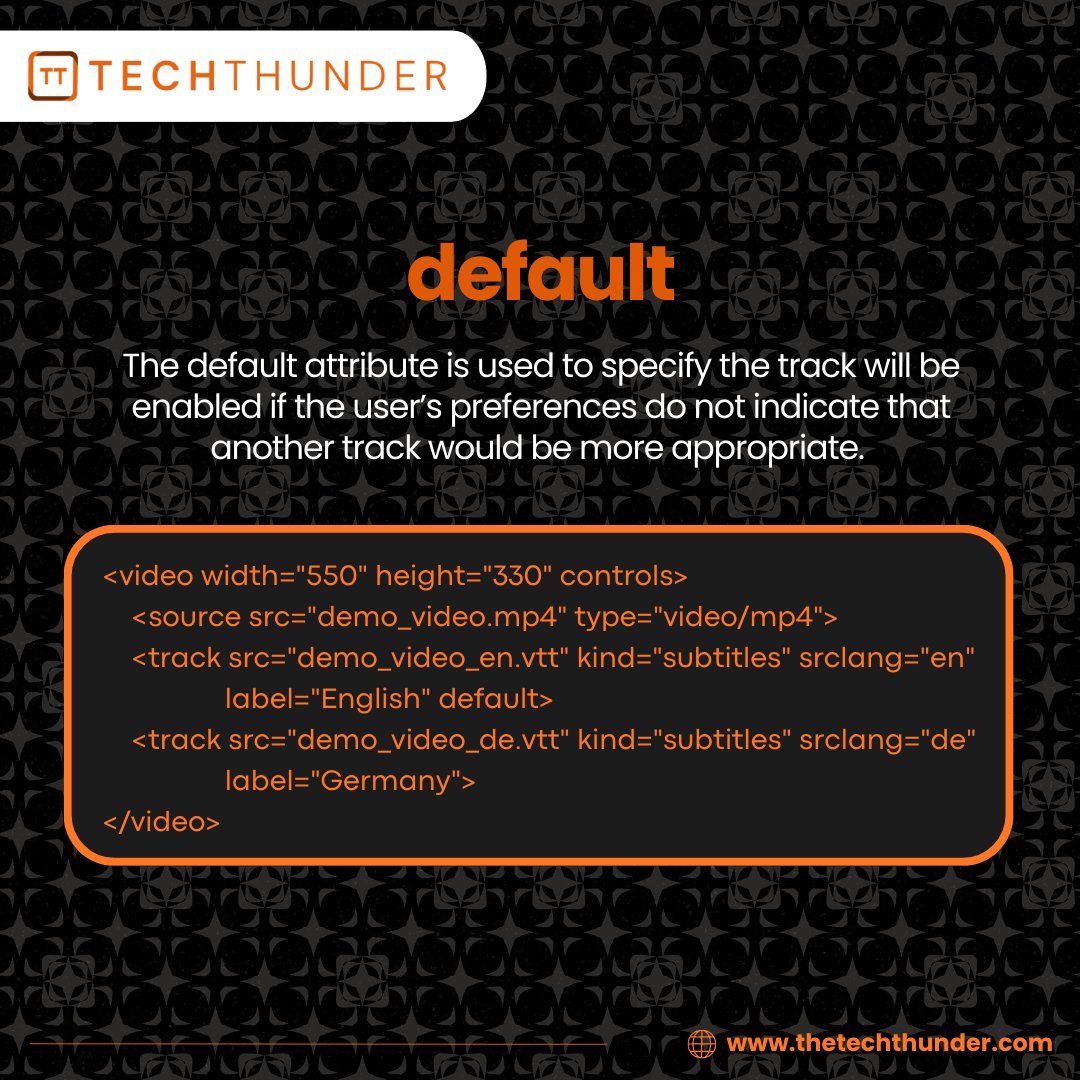 thetechthunders's tweet photo. Default attribute in HTML

https://t.co/H5OWfUVDUn

#thetechthunder #html #developer #programmer #tech #software #analytics #technology #trending #insta #viral #photoshoot #explorepage #bhfyp #reels #trend #comedy #viralvideos #fyp #viralpost #beauty #funny #onlineshopping https://t.co/uLTYnVw5p7