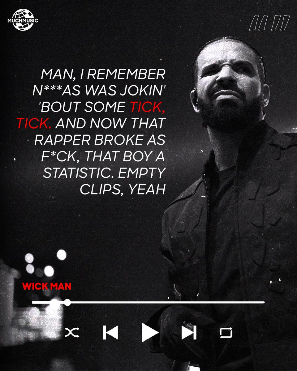 Much's tweet photo. #Drake had some words for #PushaT as well on #WickMan 👀
#ScaryHours3 https://t.co/EB8bxby4ub
