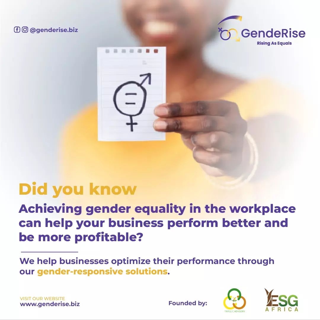 Empower women, fuel innovation, and exceed customer expectations! Explore the benefits of gender equality with Genderise. 💼 Let's optimize your business performance together. Contact us now! 
#Genderise #GenderEquality #InclusiveBusiness 🌐
 Learn more: genderise.biz