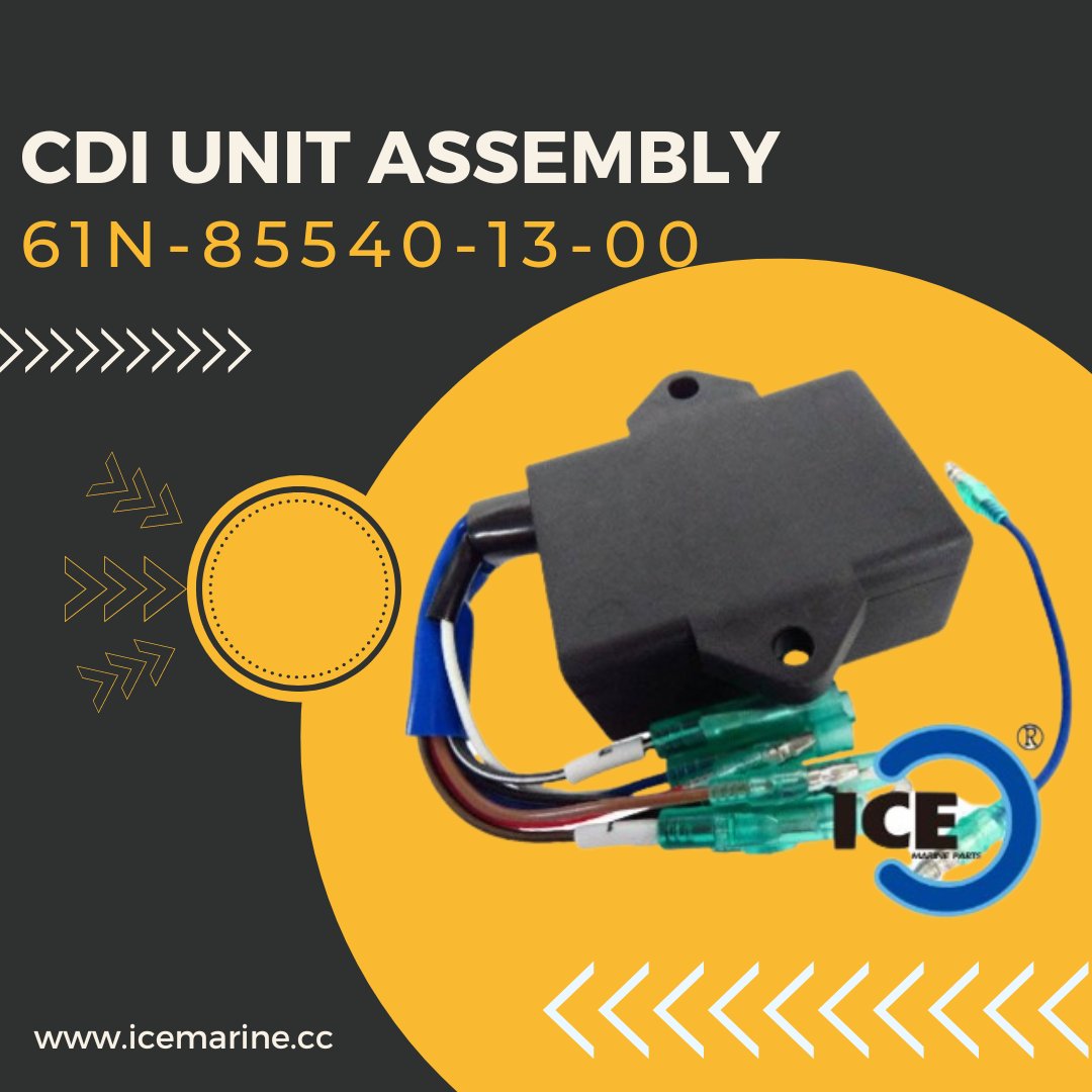 📌Boat Parts 61N-85540-00-00 / 61N-85540-13-00 CDI Unit Assembly
Fits: YAMAHA outboard 30 HP
1993 C30ELRR ELECTRIC Parts 1
1994 C30ELRS ELECTRICAL 1
1994 C30MLHS ELECTRICAL 1
And More
📍Product Link
icemarine.cc/buy/main_produ…