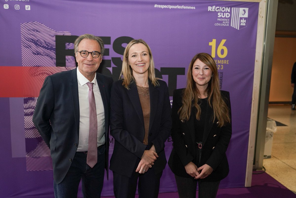 Réunis hier lors du forum « Respect pour les Femmes » aux côtés de <a href="/BCouillard33/">Bérangère Couillard</a> et <a href="/RenaudMuselier/">Renaud Muselier</a>, l’occasion pour la Région Sud de rappeler ses actions en faveur du combat pour l’égalité femmes-hommes. 

À toutes les femmes, exprimez votre voix.
#regionsud
