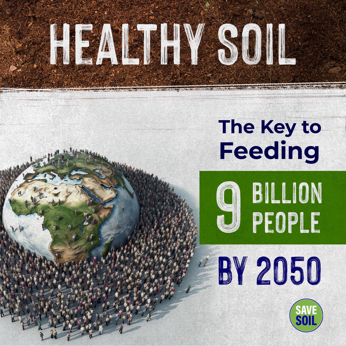 cpsavesoil's tweet photo. Did you know that according to @FAO, our global population is estimated to reach 9 billion by 2050? That's a lot of mouths to feed! The foundation of our food system lies in healthy soil. It's not just dirt, it's a living ecosystem that supports plant growth and provides essential nutrients.
We need to invest in sustainable agriculture practices, like crop rotation, organic farming, and composting, to preserve and enrich our soils. Let's work together to ensure a thriving, food-secure future for generations to come!
Action now: https://t.co/uVnQCIZ3pr
#savesoil #consciousplanet