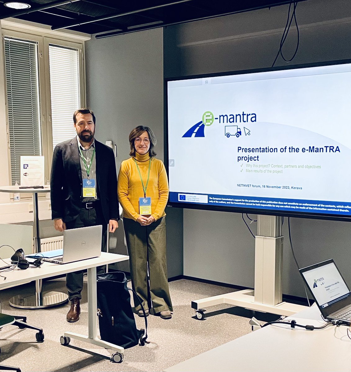 Forum Netinvet 2023. Leading the workshop on the 'Digitalization of Learning: E-mantra Project.' Sharing good practices and tools for future transport managers.
<a href="/eManTRAproject/">e-ManTRA project</a>  <a href="/etlleida/">Escola del Treball</a> <a href="/NETINVET/">NETINVET</a> #Transport&amp;logistics