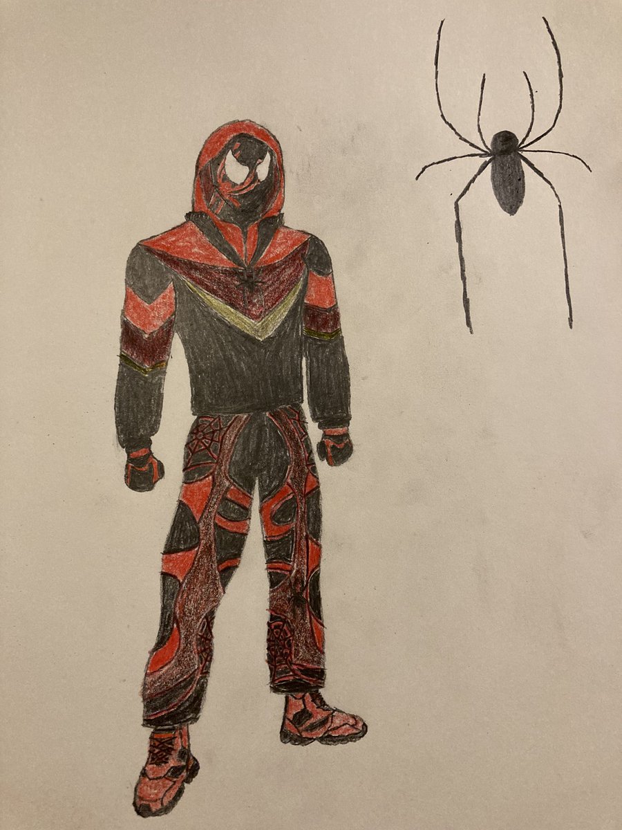 Got bored tonight and decided to design a #SpiderMan suit based off of @spyderactive clothes I’ve seen around the web. Had a lot of fun despite not being good at proportions and continuity lol.