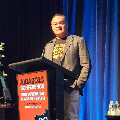 RACSurgeons's tweet photo. NAIDOC Person of the Year and Worimi man, Professor Kelvin Kong presented the keynote address at the #AIDAconference23. He left the audience with an inspiring message,. “Although you might not get into a training program or a course or publish a paper, you are still nailing it!” https://t.co/elTDNmFDH0