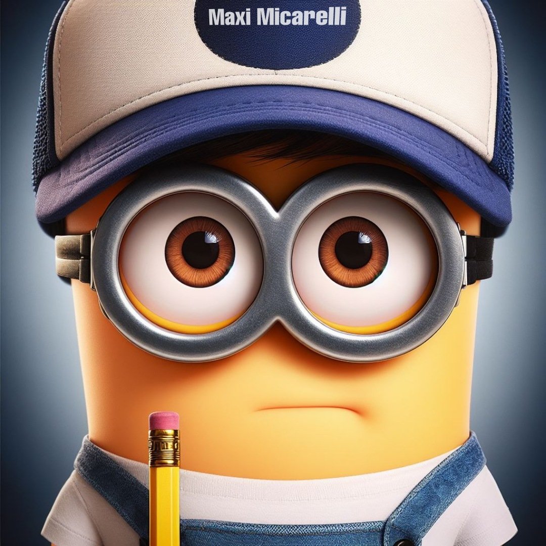 MaxiMicarelli's tweet photo. Cómo me vería si fuera un Minions,foto generada con Inteligencia Artificial 😁💙 
Díganme ustedes si me parezco o no, la verdad quedó súper bonito, así me vería para una cuarta parte de mí villano Favorito 4 🤪😁💙
Maxi Micarelli #Noticias #inteligenciaartificial https://t.co/QYBZkS2Axh