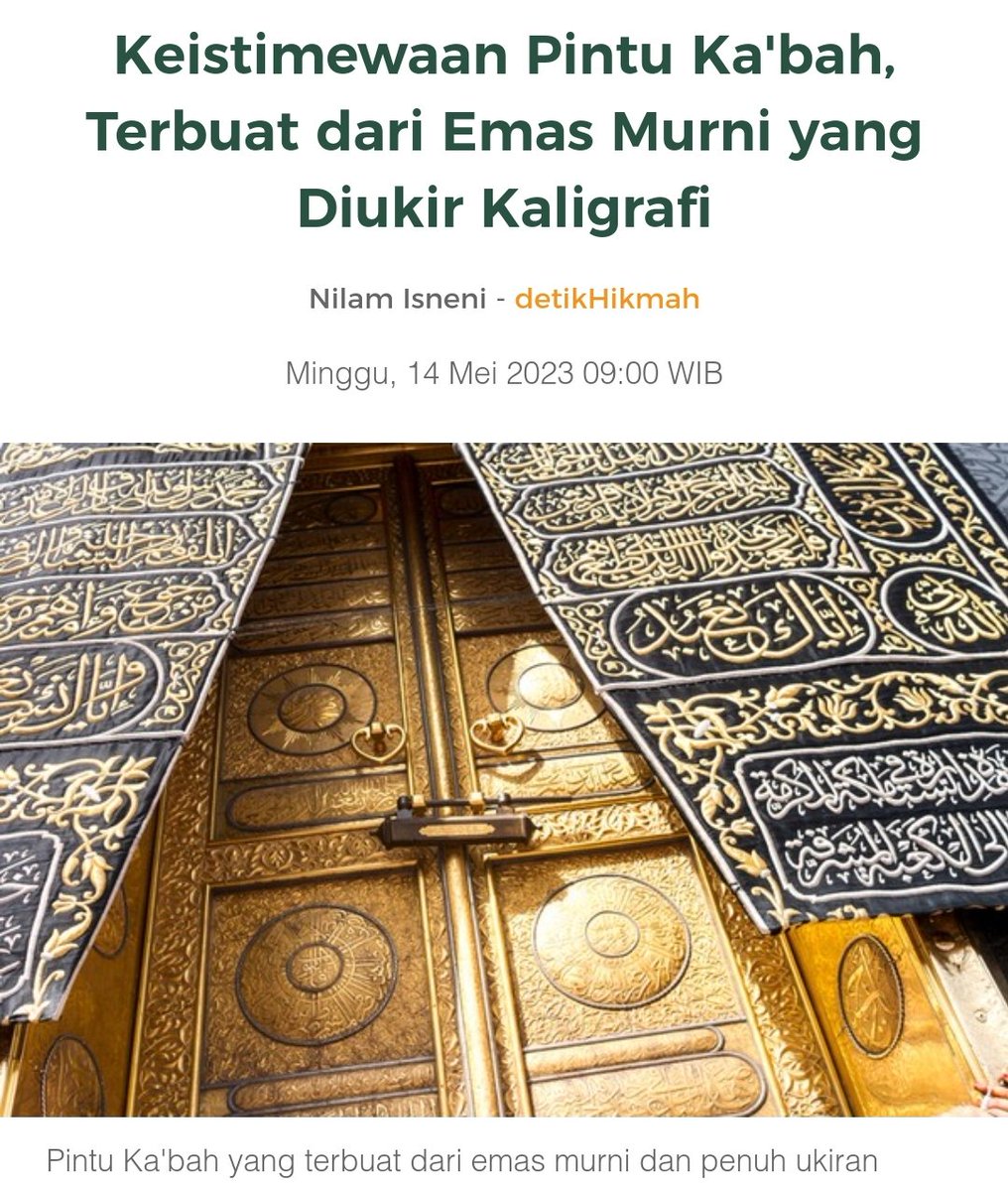 Awalnya malah cuma patung2 penyembah berhala. Trus dihancurkan oleh seorang ODGJ schizophrenia arabia jadul. Trus dibikin tembok. Trus ditinggiin temboknya. Jaman Raja Khalid ditambahin emas. Trus disembah para zombie arabia di salah satu negara di Asia Tenggara.