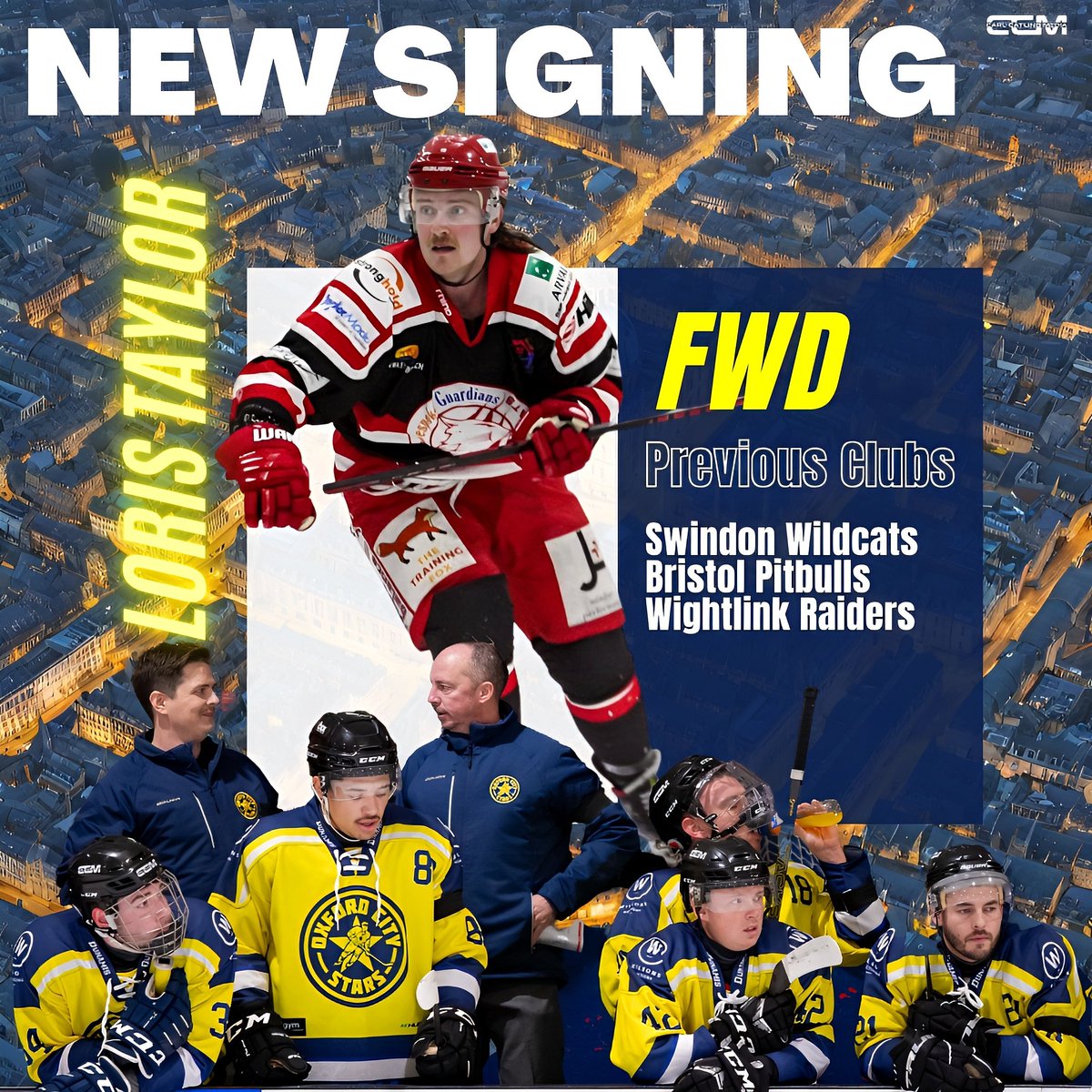 Taylor-Made for STARS SHAKEUP! 🤝

Welcome forward Loris Taylor ✍️

This is a big addition after an impressive career with Swindon Wildcats, Bristol Pitbulls and Wighlink Raiders respectively.

Web Article 👇
oxfordcitystars.com/post/taylor-ma…

Don't miss the next one later! 

⭐️🏒