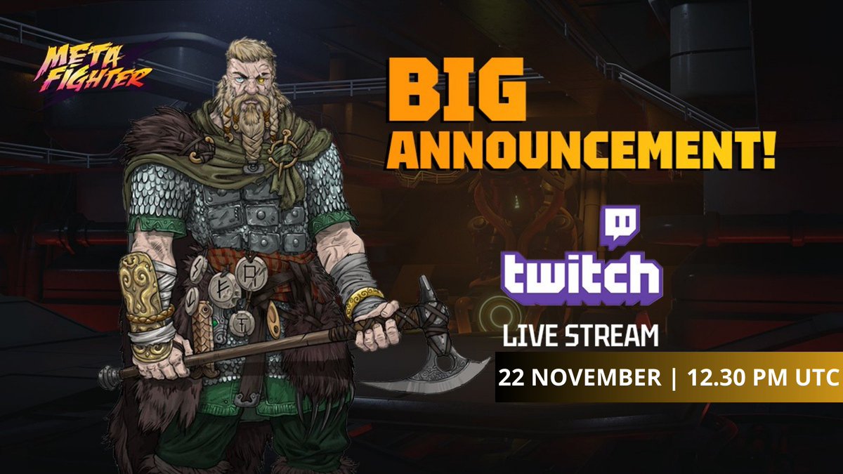 MetaFighter_NFT's tweet photo. ๐ Thrilling Livestream Alert!
๐ Join the action at 12:30 PM UTC on https://t.co/hWFYdd5uTU.
โฐ Don't miss the epic battles!
#LivestreamHype #GamingCommunity #TwitchGaming https://t.co/JWNiyb7evF