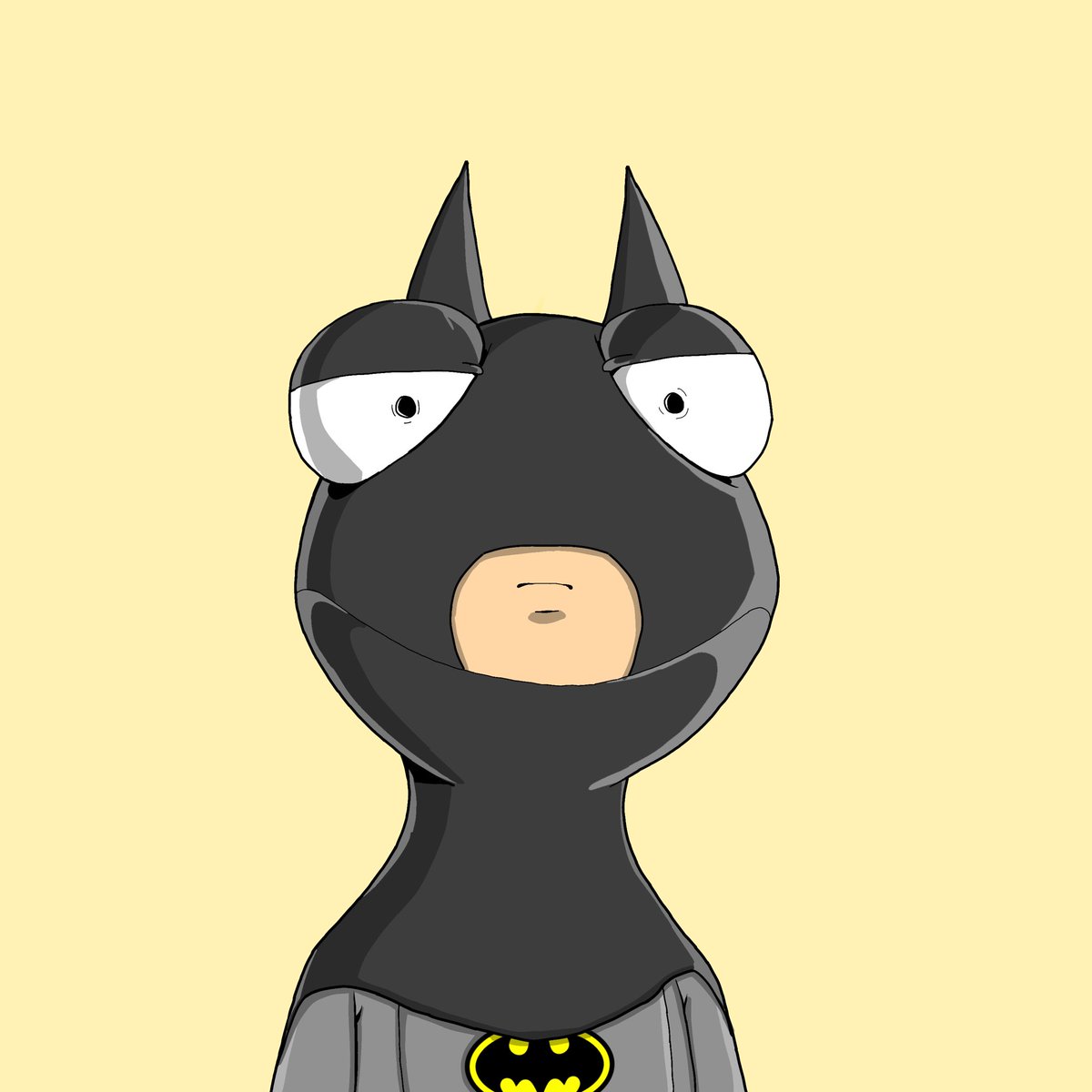 Heyyy <a href="/FroganasNFT/">Frogana</a> 
I woke up a few hours ago and have to draw something today 

And I love your art so why not create a fanart for you

Batman - with love