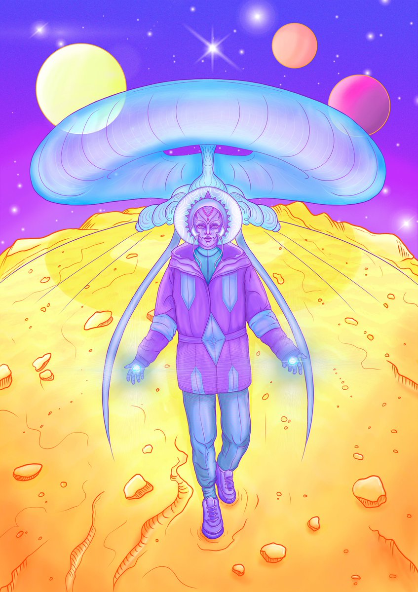 Hey weirdos! Say gm with your art! 
I'll start!💜👽✴️

Give me some inspiration! 🖖