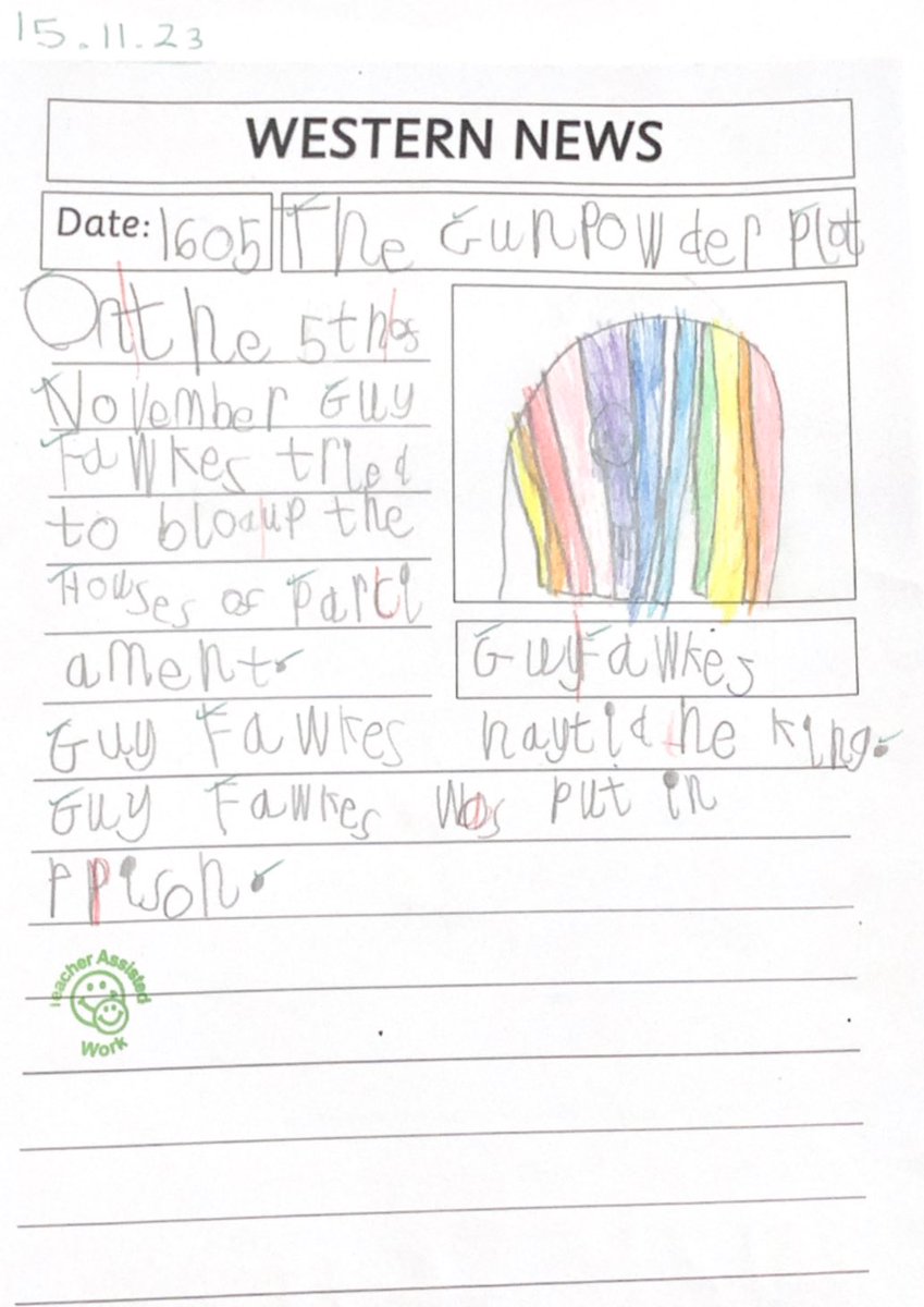 We have introduced the key question, ‘Why is London so special?’ The Y1 children have been learning about Guy Fawkes and The Gunpowder Plot. Here are some fantastic newspaper reports that the children wrote. #RememberRemember