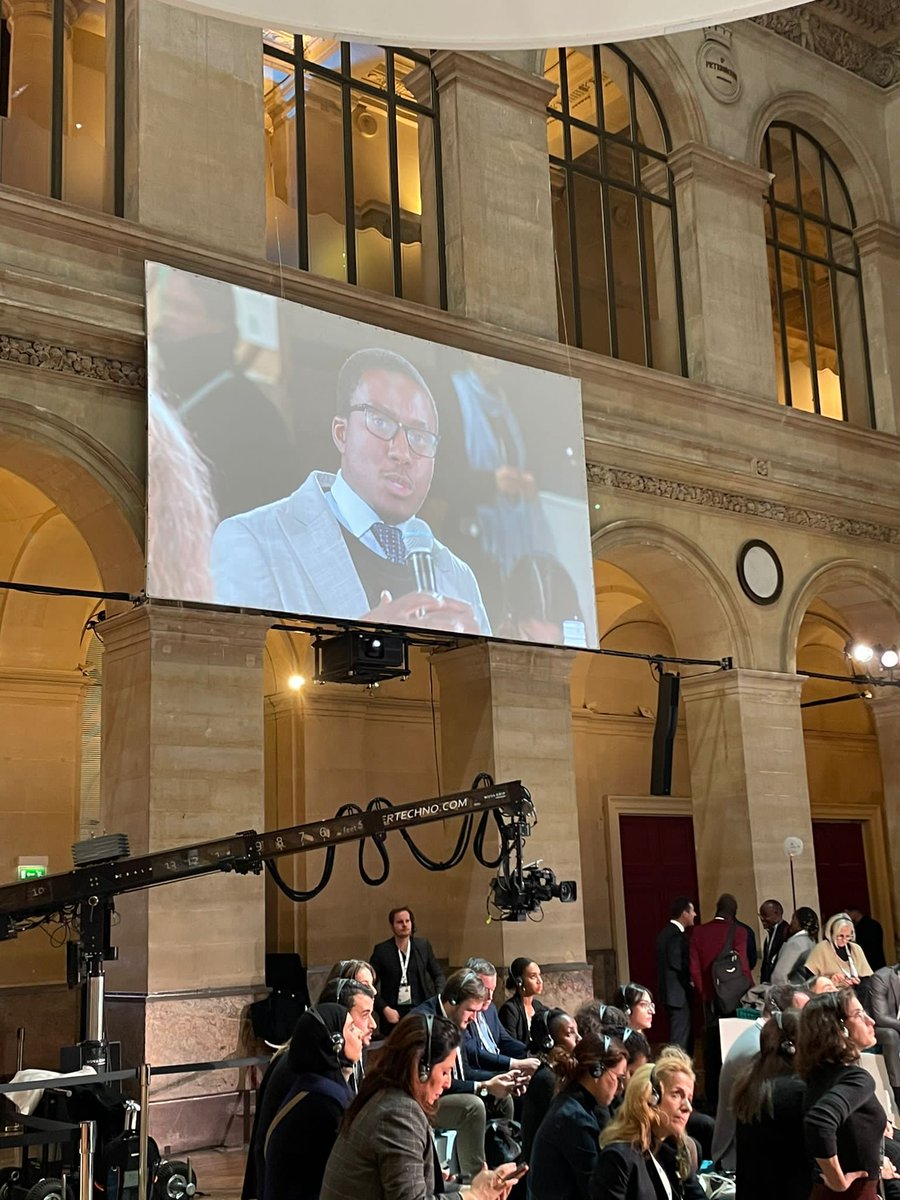 BenjaminMwape's tweet photo. My key message to Heads of State &amp;  global policy makers at the #ParisPeaceForum2023 was a clarion call that if today's  most pressing global dev. challenges such as #climatechange are not resolved effectively, the next generation of leaders will have to pay the greatest price... https://t.co/lCYrqp04xN