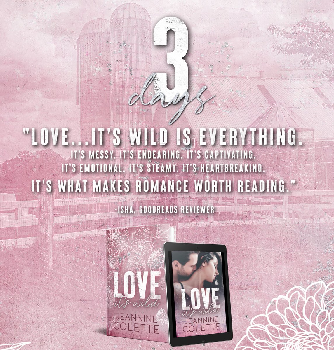 COUNTDOWN ALERT

LOVE…IT’S WILD by Jeannine Colette is releasing in #ThreeDays! 

lovestruck677.blogspot.com/2023/11/teaser…

@wordsmithpublic

#Teaser #RomanceBooks #RomanceBookstagram #JeannineColette #LoveItsWild #ComingSoon #wordsmithpublicity #Countdown
@ReadingIsOurPas
@angelhealer422