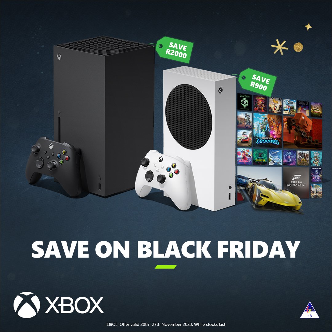 🎮 Happy Black Friday, gamers! Dive into the Xbox frenzy with incredible deals from @PrimaInteracti1. Start your gaming journey now! Click on on the link below to make your purchase from the 20-27 November..#xboxblackfridayza #JoinTheXboxFamily 📍z.humanz.ai/bf/92773