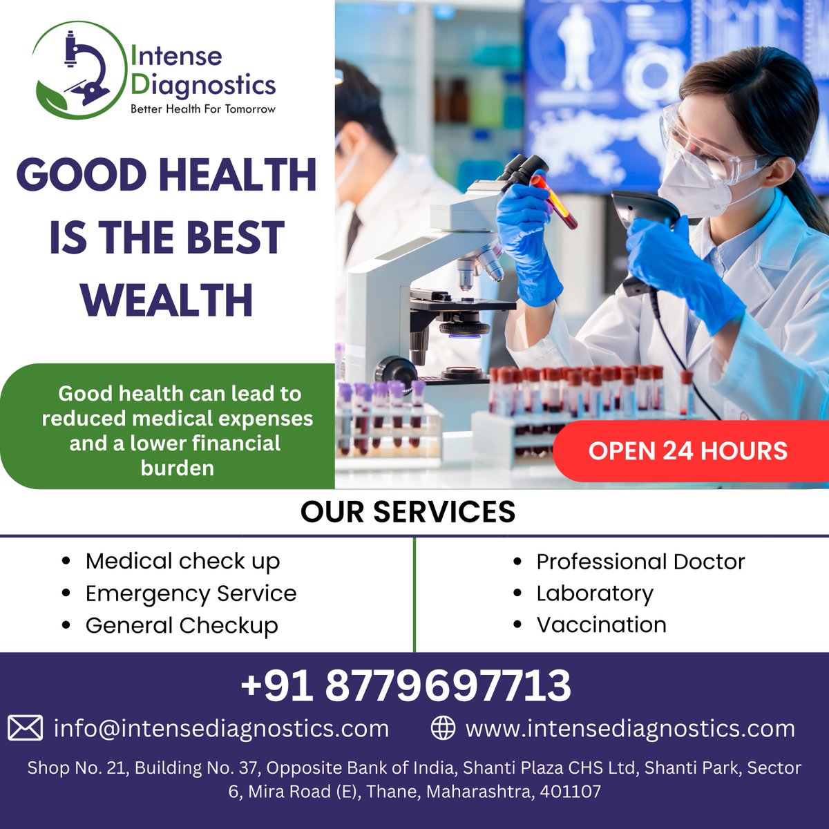 Intensediagn's tweet photo. Good Health Is The Best Wealth

The intense diagnostic center of this statement, good health emerges as the nucleus of wealth, influencing physical, mental, and more fulfilling life.

 8779697713
info@intensediagnostics.com
https://t.co/WndS2YsTt4 https://t.co/ijhKDStiDc