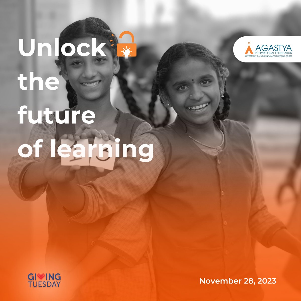 AgastyaOrg's tweet photo. Be a part of this exciting journey! This #GivingTuesday, we invite you on a journey of empowerment and change.
Support now: https://t.co/Q94kmyqQwM
.
.
.
#givingtuesday #givingtuesday2023 #globalgiving #moveamillion #givingback #supportlearning #unlockcreativity #unlocklearning https://t.co/ED6uYflWQO