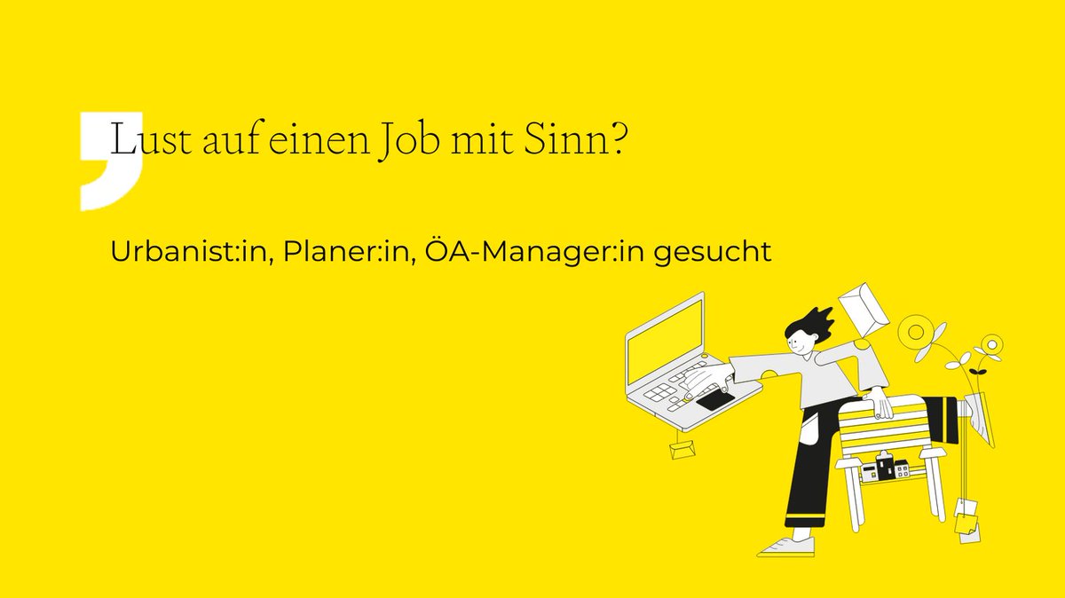Lust auf einen Job mit Sinn?
Wir suchen eine:n Urbanist:in, Planer:in, ÖA-Manager:in.

Zur Stellenausschreibung: dialogplus.at/wir/urbanistin…