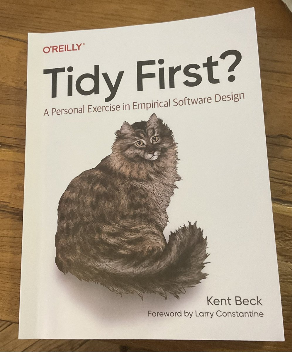 tpierrain's tweet photo. Small book in size; great in the value and pleasure of reading. The  impression of reading some concentrated &amp; distilled @KentBeck .

The book talks about tidying up in the code, but it is a real tidying up in the reader's head that is happening. I recommend. https://t.co/Nf1eqv8aCG