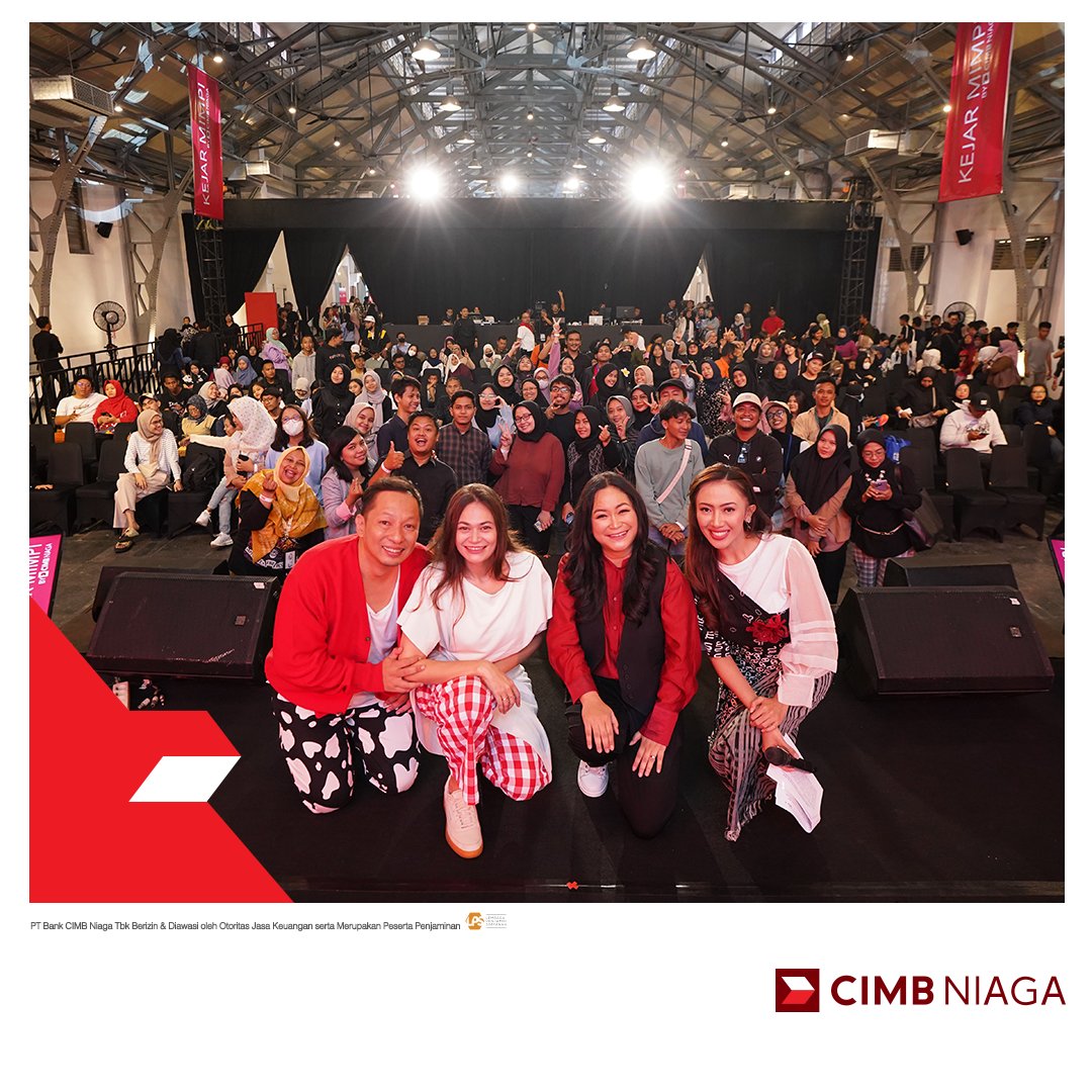 CIMBNiaga's tweet photo. Penampilan spektakuler dari RAN dan UCUPOP Berkaraoke.
Mini showcase Local Sustainable Product, Exclusive Promo, dan juga Career Fair.
#CIMBNiaga
#Actionation
#KejarMimpi https://t.co/dwwm86Mw3v