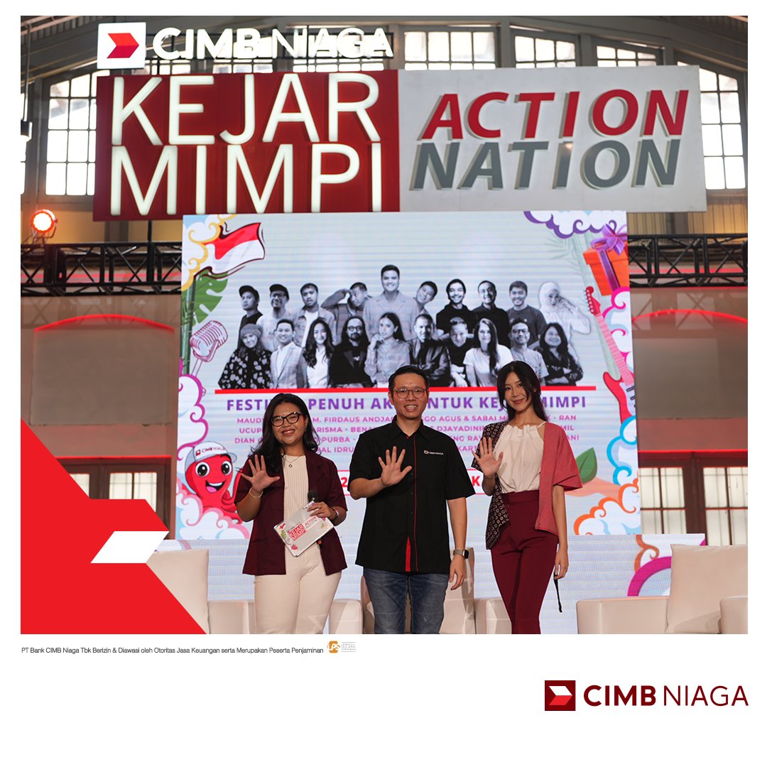 CIMBNiaga's tweet photo. Penampilan spektakuler dari RAN dan UCUPOP Berkaraoke.
Mini showcase Local Sustainable Product, Exclusive Promo, dan juga Career Fair.
#CIMBNiaga
#Actionation
#KejarMimpi https://t.co/dwwm86Mw3v