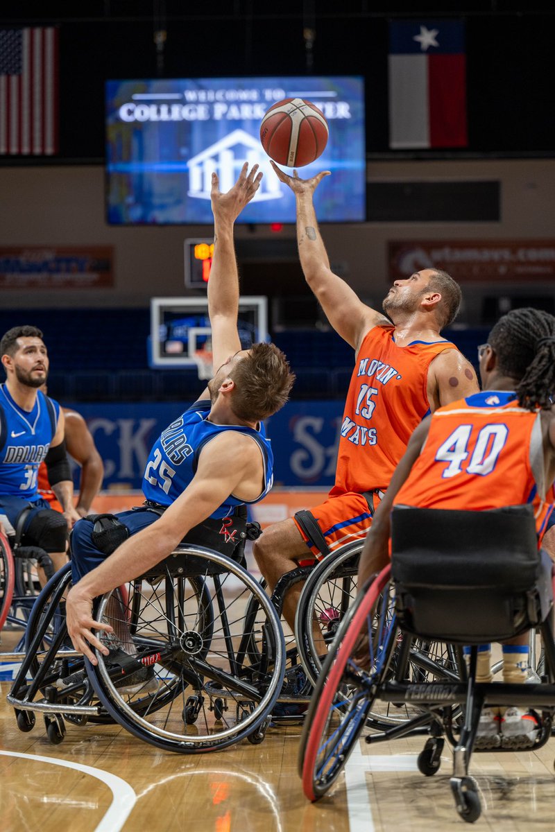 "Living a dream I never thought possible! Grateful to represent the University of Texas 'Movin Mavs' team in my first wheelchair basketball game at NWBA's collegiate games.From imagining to actualizing, this journey has been beyond words. scoring victories, on and off the court!