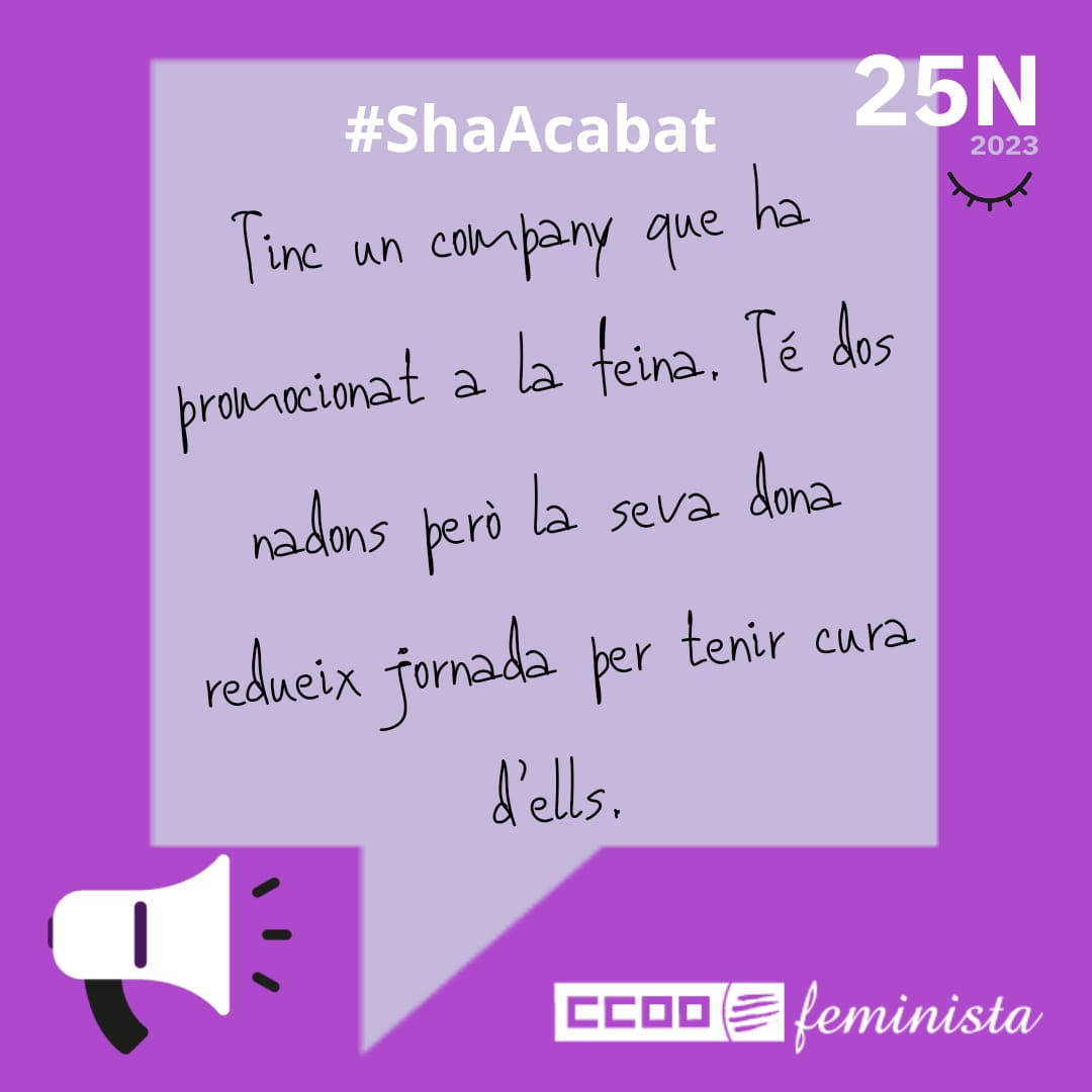 DonesCCOOCat's tweet photo. No necessitem inventar un guió perquè totes teniu una conpanya. I oi que tots teniu un company?
Si calles 🤫 ets còmplice així que
#ExpliquemHo
#ShaAcabat
#JoTambéTincUnaAmiga
#25NCCOO https://t.co/EokBEDjbQx