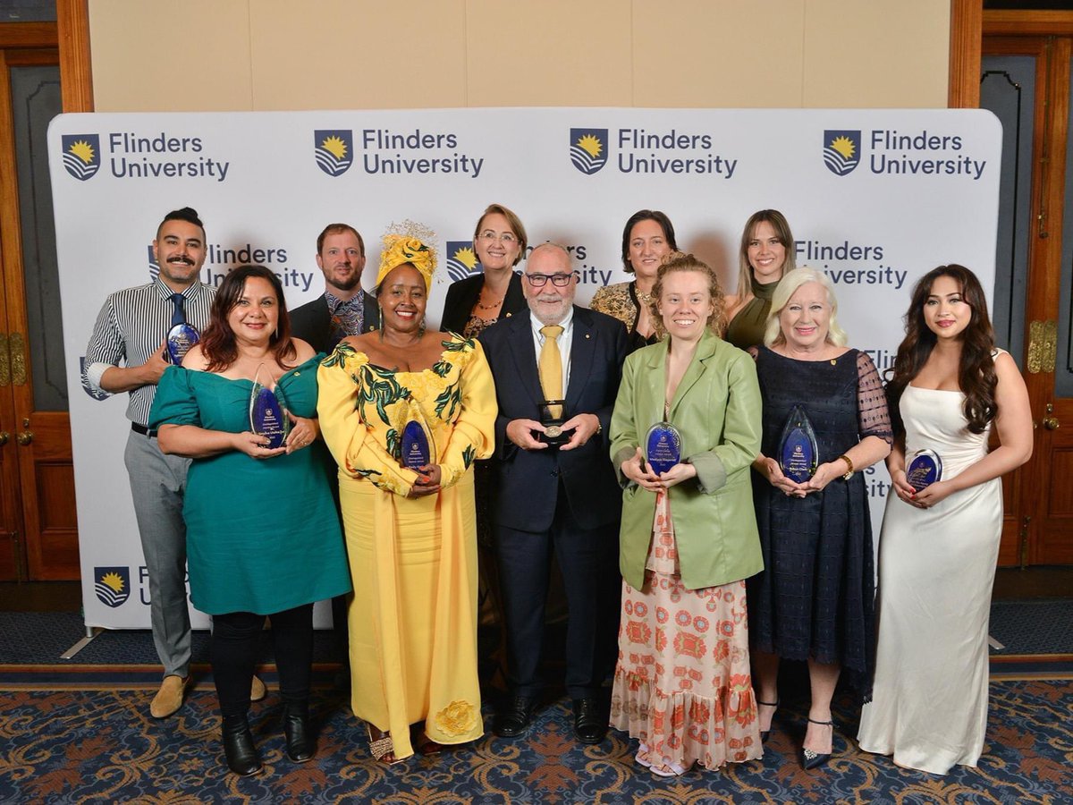 DDharmaprani's tweet photo. Feeling very grateful for the past two days! Thank you @Flinders for the immense honour of being named one of the Early Career Alumni Award recipients for 2023, and to SACVRN for the second prize poster award at today’s showcase @sahmriAU 🙏 https://t.co/7lvDlZzf6v