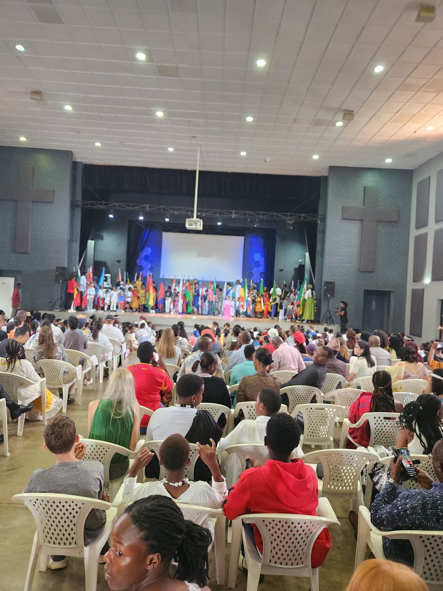 Students from35 nations attend Kigali International Community School. Wonderful to witness such diversity at the Parade of Nations at the school this morning.