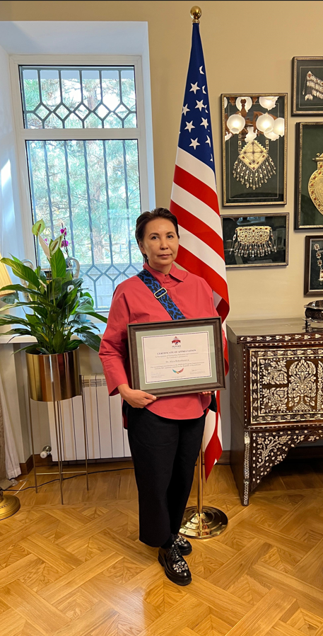 ABokazhanova's tweet photo. Today, as part of #PEPFAR's 20th-anniversary celebration, the USAID/CDC/PEPFAR office in Kazakhstan acknowledged the impactful contributions of the #UNAIDS office and collaborative partners in advancing #HIV prevention efforts at country level. https://t.co/IrsV9oJuZ1