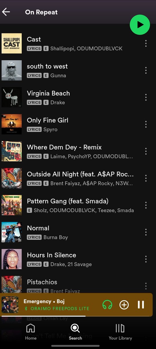 stefan_mccauley's tweet image. -Go to your Spotify
-Search "On repeat"
-Post the screenshot