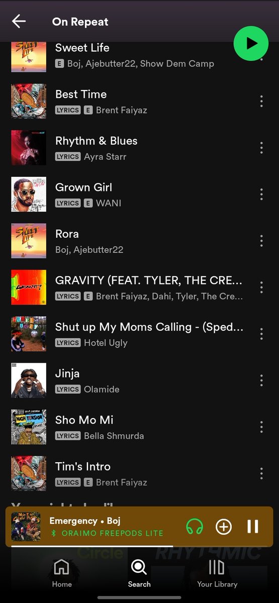 stefan_mccauley's tweet image. -Go to your Spotify
-Search "On repeat"
-Post the screenshot