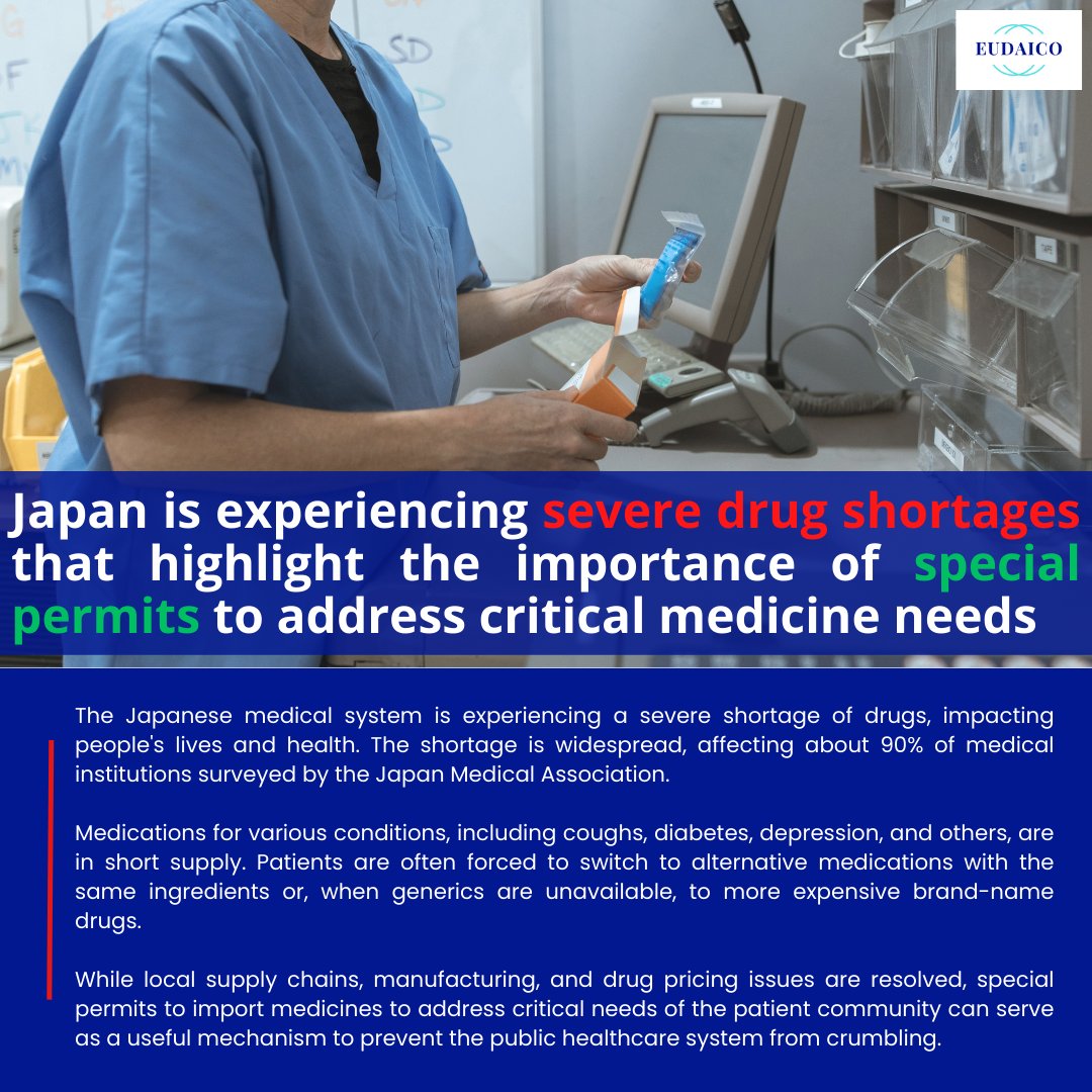 Japan is currently experiencing a severe shortage of drugs. Here are the ongoing challenges with medicine access in the nation, which can be tackled through special permits for importing medicines to meet the critical needs of patients.

#specialpermits #expandedaccess #japan