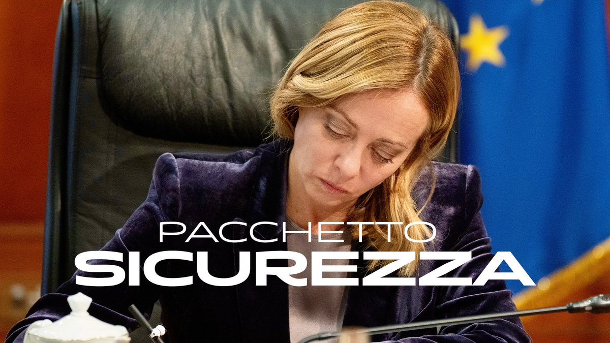 GiorgiaMeloni's tweet photo. Ecco riassunte alcune misure del “pacchetto sicurezza” approvate ieri in Consiglio dei Ministri https://t.co/mSoPRB2DHa