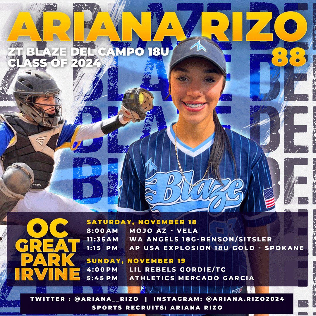 Come watch me & my teammates at the PGF Early Thanksgiving Showcase at OC Great Park this weekend! All games will be played on Field 1. @UNLVSoftball @UCSDsoftball @CBUSoftball @msmithsb16 @richardnich24 @RussHeffley @Trisha_Ford @CycloneSB @KarenWeekly @PGFnetwork