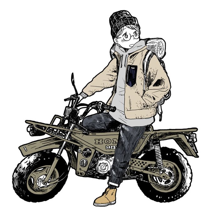 「hat motorcycle」 illustration images(Latest)