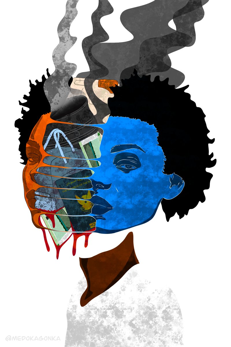 Psychological Toll: Multiple traumatic experiences impacting the Sudanese people. (Illustration: <a href="/MedoKagonka/">Medo Kagonka</a> )

aladwaa.online/archives/4978

#Sudan #mentalhealth #war #trauma #conflict #violence #sudanesesociety #emotionalwellbeing #accesstohealthcare #societalchallenges