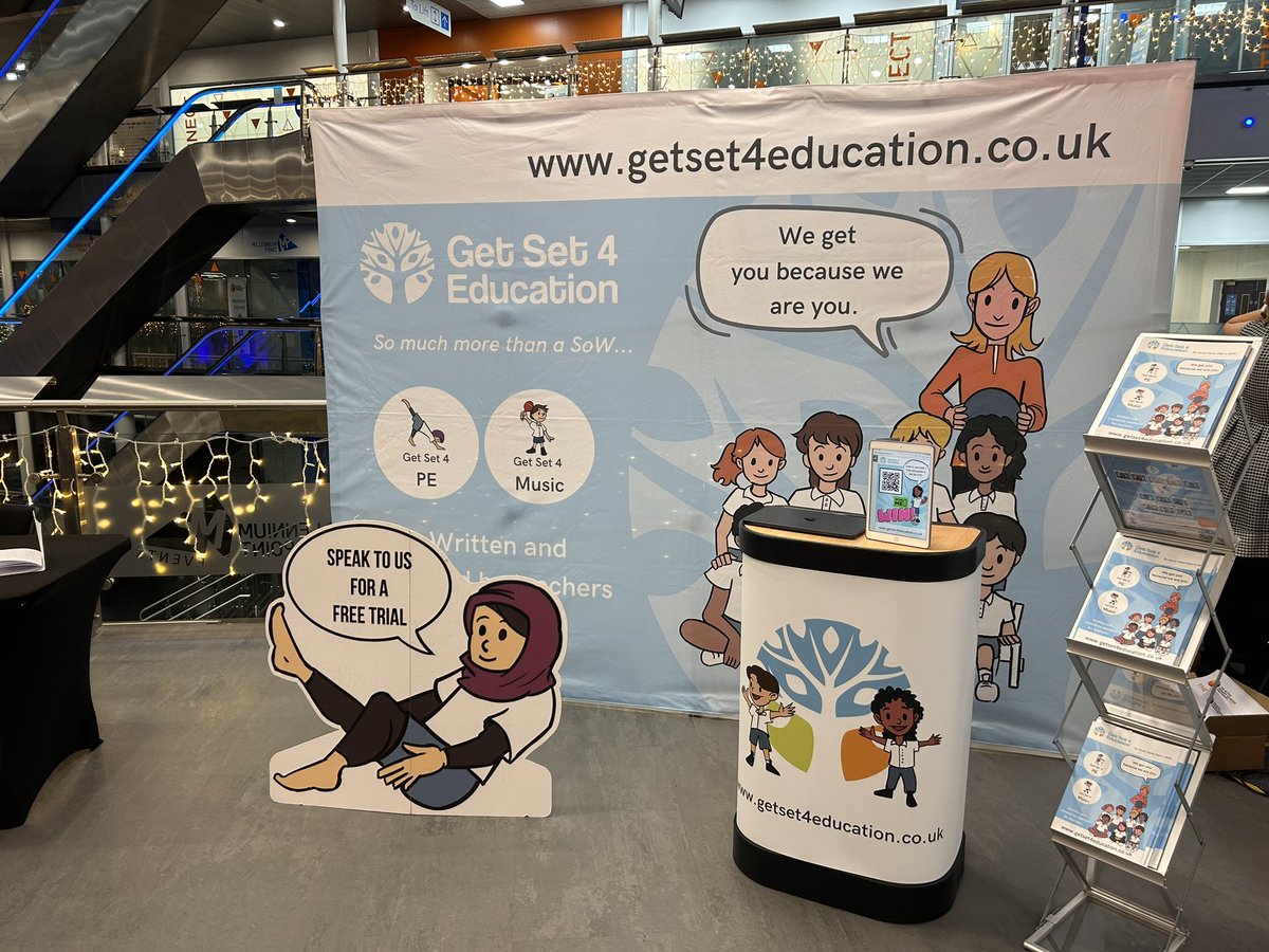 GetSet4Ed's tweet image. Set up and ready to meet schools at the @AspireSportsUK conference today, PE peeps come and say hey! #aspc23 #primarype