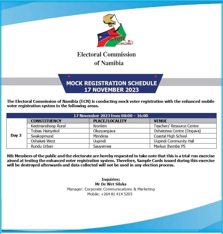 Kindly take note of today's mock registration points📌
