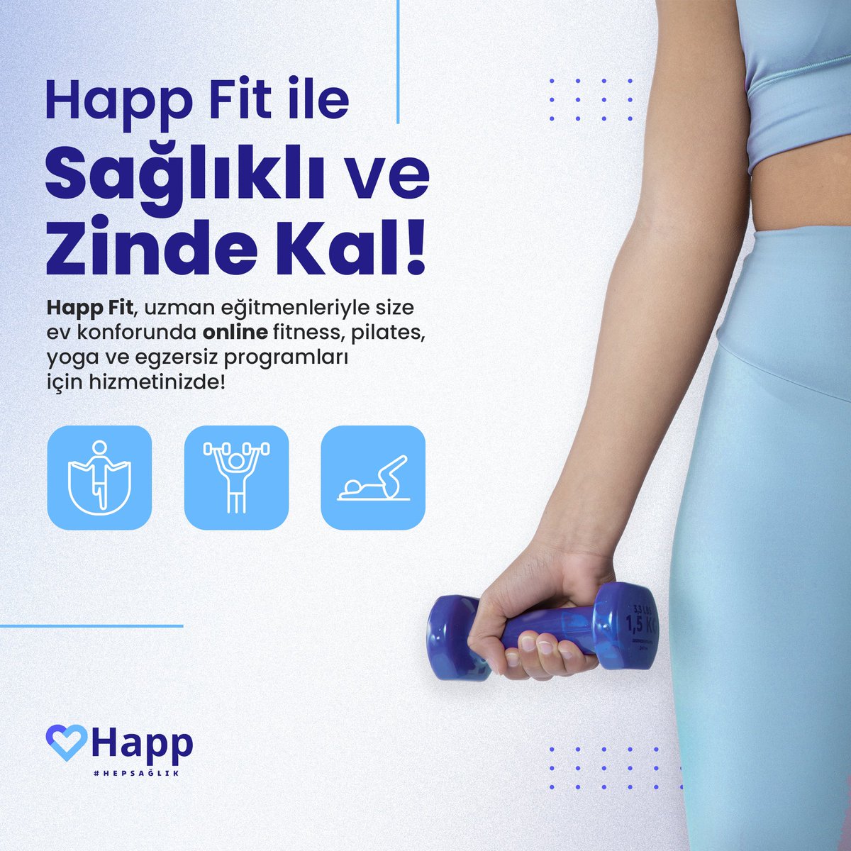 Happ Fit, online görüşmeler ve uzman eğitmenleriyle sağlıklı bir yaşam için yanınızda!

Happ Fit:
🔗happ.health/happfit

#hepsağlık #happsağlık #onlinedoktor #onlinerandevu #evdesağlık
#happfit #onlinepilates #onlinefitness #onlineyoga #onlinespor
#onlineeğitmen