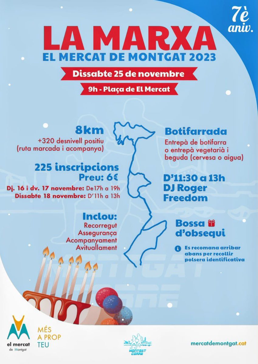MontgatCorre's tweet photo. Queden pocs dies per la marxa del mercat de @Montgat. Encara no t has apuntat ? Fes clic aquí. https://t.co/9E18l8nZS2 https://t.co/57sBdIW69s