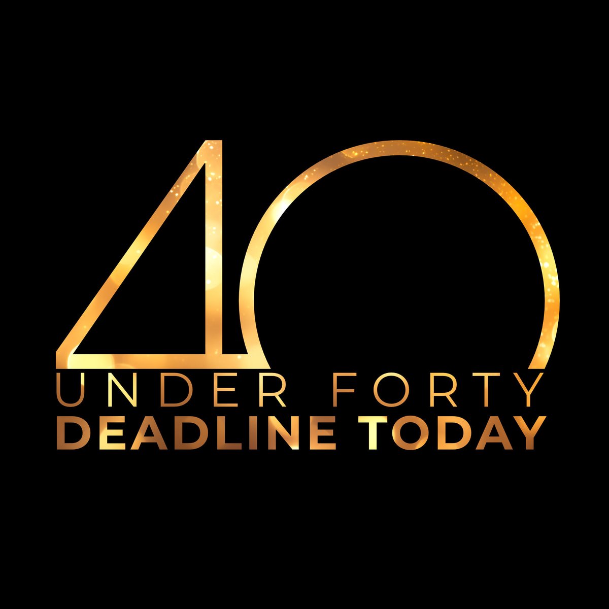 🏁 🏁 🏁 🏁

It's the last day for your #40under40  nominations and entries for 2023. 

🏁 🏁 🏁 🏁

All entries must be submitted by midnight 17th November or you will miss the final deadline.

40under40.events