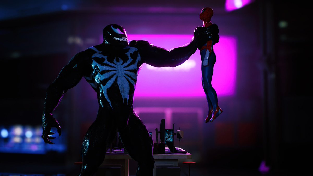 PrestonsSpideys's tweet photo. Venom’s arrival. #PS5Share #MarvelsSpiderMan2 #SpiderMan2 #SpiderMan2PS5 https://t.co/6r0Og8uNSf