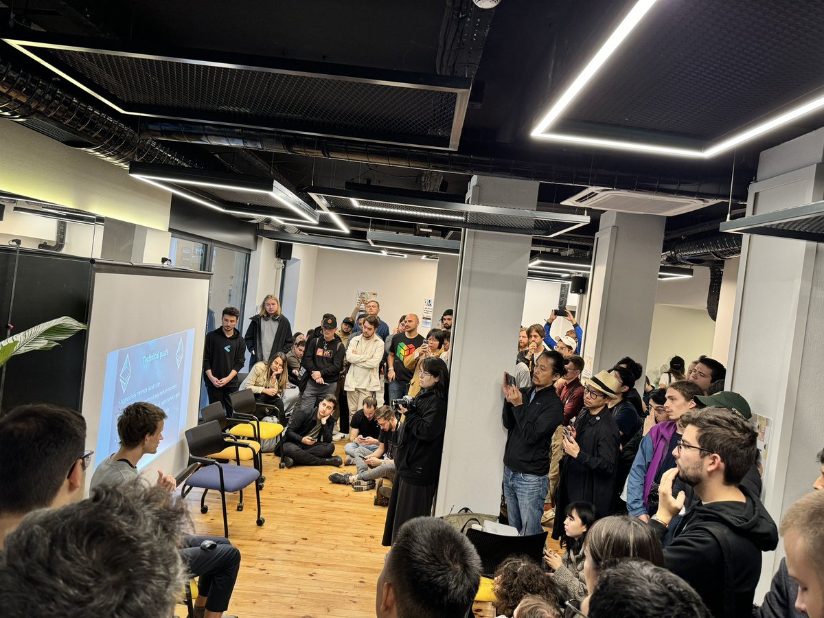 Joethebeast1221's tweet photo. #AAvolution House was a blast. Thank you all AAvolutioners for supporting @BloctoApp and caring the future development of Account abstraction.
Hot takes:
- Minimal rollup for keystores
- AA Interoperability between L2s
- AA’s enrichment in Intents
- How AA help with consumer-facing dApps
Tagging frens that make this happen:
@DoganEth(@getclave) @ggizemyildiz (@odosprotocol) @gmEthereum (@arbitrum) @Scroll_ZKP @jonwu_ (@aztecnetwork) @_idea404 (@zksync) @dmihal (@fuel_network) @sushiwarriorx (@alt_layer) @asparenb (@argentHQ) @yillan_h (@CyberConnectHQ) @francescoswiss (@Consensys) @OasisProtocol @jacobdcastro (@BrinkTrade) @ethanfr (@ParticleNtwrk) @intentessential @tanayjain (@PropellerSwap) @Ruisnakes (@SevenXVentures) @0xFirekeeper (@thirdweb) @decentrek (@zerodev_app) @mm319 (@etherspot) @abstractooor (@rhinestonewtf)