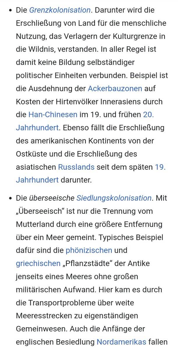 _walt_1's tweet photo. @ShizaChan3 @JFDA_eV @harriet_fella Die erzwungene Zugehörigkeit eines Kulturraums zu einem militärisch oder wirtschaftlich mächtigeren Territorium eines anderen Kulturraums ist eine #Kolonie.
Siehe Wikipedia.
Heutige überdimensionale Territorien wie #Russland oder #China haben sich durch #Kolonisation erweitert. https://t.co/leWcje0h2s