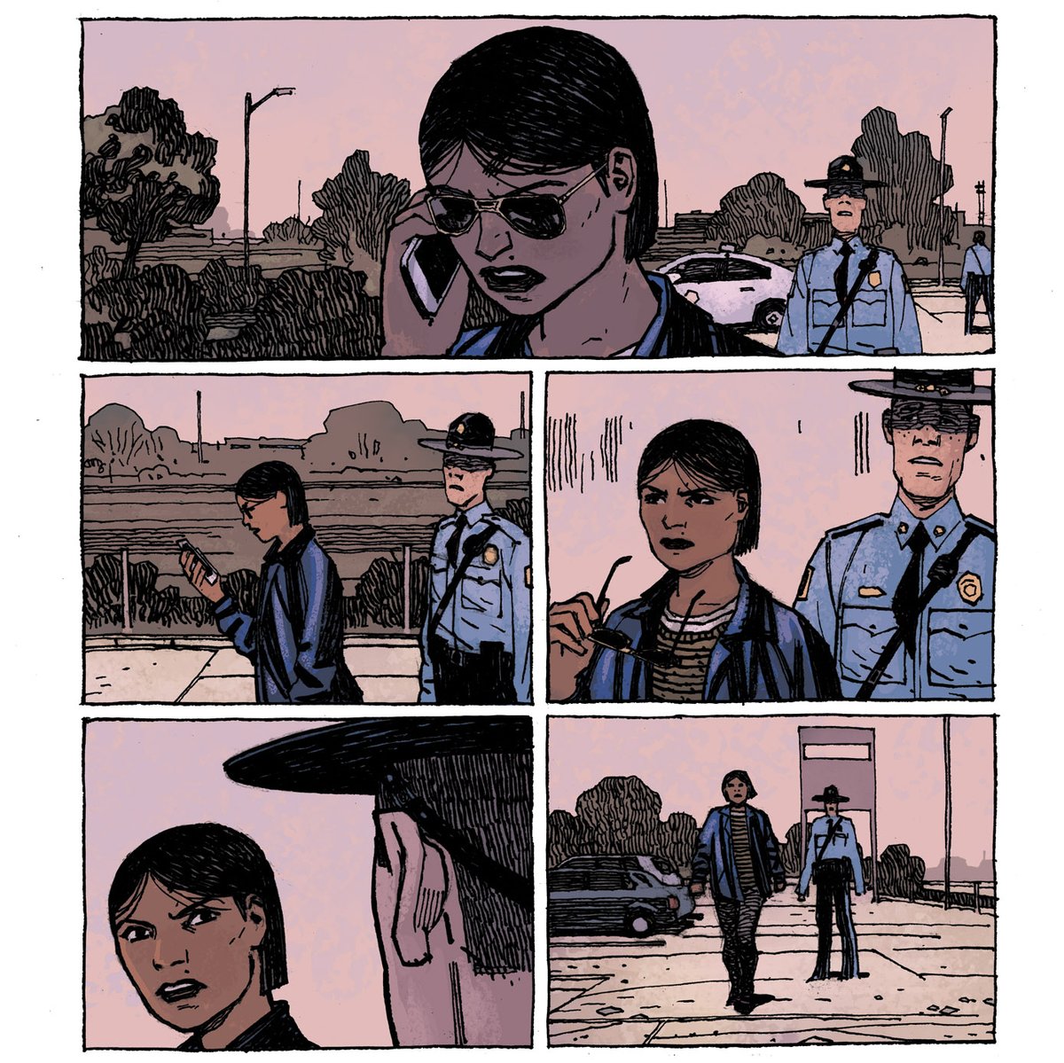 ghwalta's tweet photo. Some panels from PHANTOM ROAD#7
PHANTOM ROAD#6, the start of Arc#2, now on sale!!
IMAGE Comics
Written by Jeff Lemire, drawn by yours truly, color art by Jordie Bellaire, lettering+design by Steve Wands and edited by Greg Lockard!
#imagecomics #phantomroad #sepiaink https://t.co/Xcyhcq61MS