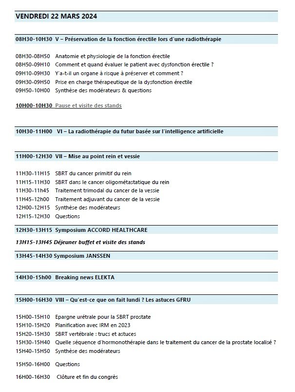 💯 Le 21 et 22 Mars à #Bordeaux, j'aurai l 'honneur de présider le 5ème congrès du GFRU. 🇫🇷 Nous serons ravis de vous accueillir nombreux pour aborder les sujets du programme ci joint. 📧 Lien d' inscription ici : espacecanalevenements.com/inscription-ev…