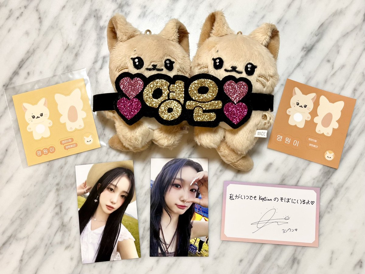 Youngeun0213's tweet photo. ふたりめのヨンウォニちゃんお迎え🦊💛

ヨンウンがなでなでしてくれた貴重なヨンウォニちゃんは何かあってはいけないので自宅待機(過保護)🦊💛

自引き0だったけどおかげさまでコンプできたオフイベ1〜3部のヨンウンとともに🦊💛 https://t.co/WsqZW64Ys4