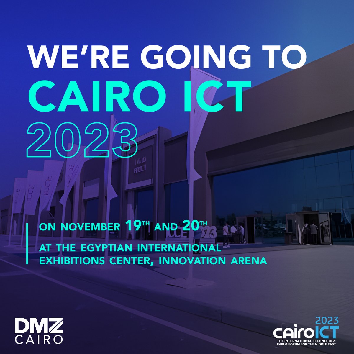 We’re thrilled to be an exhibitor at the Cairo ICT 2023 event! 🌐🚀

DMZ Cairo is a leading startup incubator which provides you with global opportunities. Our goal is to turn you into a successful founder with an even more successful story.

We’ll be waiting for you!

#DMZCairo